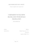 COMPARISON OF MACHINE TRANSLATION WITH HUMAN TRANSLATION