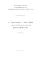 LA PRESENZA DELL' ETNONIMO 'CROATO' NELL' ITALIANO CONTEMPORANEO