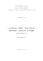 I NUMERALI NELLA FRASEOLOGIA ITALIANA E CROATA: ASPETTI CONTRASTIVI