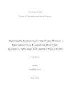 EXPLORING THE RELATIONSHIP BETWEEN YOUNG WOMEN'S INTERNALIZED SOCIAL EXPECTATIONS ABOUT THEIR APPEARANCE, SELF-ESTEEM AND ASPECTS OF MENTAL HEALTH