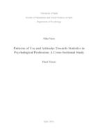 PATTERNS OF USE AND ATTITUDES TOWARDS STATISTICS IN PSYCHOLOGICAL PROFESSION: A CROSS SECTIONAL STUDY