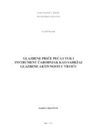 GLAZBENE PRIČE PEĆA I VUK I INSTRUMENT ČAROBNJAK KAO SADRŽAJ GLAZBENE AKTIVNOSTI U VRTIĆU