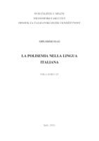 LA POLISEMIA NELLA LINGUA ITALIANA