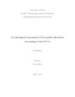 PSYCHOLOGICAL ASSESSMENT OF PERSONALITY DISORDERS ACCORDING TO ICD-11