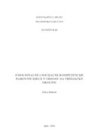 Emocionalne i socijalne kompetencije darovite djece u odnosu na vršnjačku okolinu