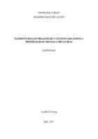 ELEMENTI  REGGIO PEDAGOGIJE U USTANOVAMA RANOG I PREDŠKOLSKOG ODGOJA U HRVATSKOJ