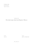 prikaz prve stranice dokumenta Prevladavanje etike kod Hegela i Marxa