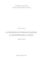 prikaz prve stranice dokumenta LA FILOSOFIA DI TOMMASO D´AQUINO-LA QUESTIONE DELLA LINGUA