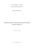 prikaz prve stranice dokumenta ROMANISMI NELLA TOPONIMIA COSTIERA DELL'ISOLA DI BRAČ