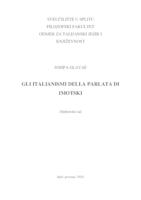 prikaz prve stranice dokumenta GLI ITALINISMI DELLA PARLATA DI IMOTSKI