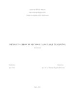 prikaz prve stranice dokumenta DEMOTIVATION IN SECOND LANGUAGE LEARNING
