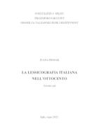 prikaz prve stranice dokumenta LA LESSICOGRAFIA ITALIANA NELL'OTTOCENTO