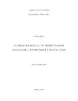 prikaz prve stranice dokumenta NUMERIČKI PODATCI U PROBLEMSKIM ZADATCIMA I USPJEŠNOST U RJEŠAVANJU