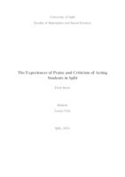 prikaz prve stranice dokumenta THE EXPERIENCES OF PRAISE AND CRITICISM OF ACTING STUDENTS IN SPLIT