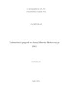 prikaz prve stranice dokumenta DALMATINSKI POGLEDI NA BANA K. HEDERVARIJA 1903.