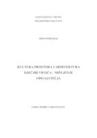 prikaz prve stranice dokumenta KULTURA PROSTORA I ARHITEKTURA DJEČJIH VRTIĆA - MIŠLJENJE ODGAJATELJA