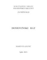 prikaz prve stranice dokumenta DOMOVINSKI RAT